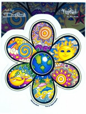 Dan Morris - Earth Celestial Flower - 4,75'' x 5'' - Aufkleber / Decal