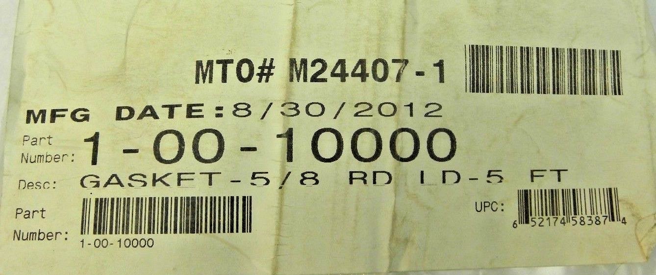 NEW 5ft Harman 5/8" WHITE ROPE Ash Pan Door Gasket TL300 TL200 P38 100
