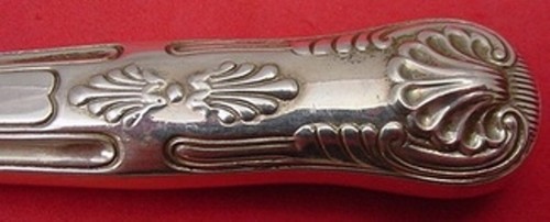 Kings by Walker & Hall English Sterling Silver Dinner Knife 9 3/4" - Picture 2 of 2