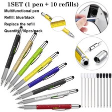 1set multifunction ballpoint pen with screwdriver, ruler, touch screen pen