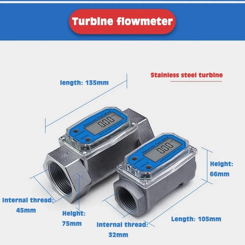Digital Turbine Flow Meter Gauge Electronic Flow Indicator Sensor Counter - Bild 4 von 6