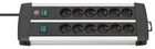 Brennenstuhl Premium Aluminium Line Technology Power Strip 12 Compartment Duo Black 3m H0