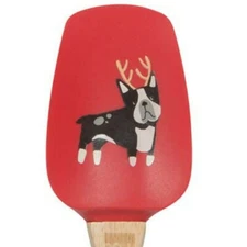 Now Designs Danica Boston Terrier Dog  Christmas Silicone Spatula Spoonula NEW