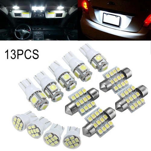 Juego de 13 luces LED universales para accesorios de coche para domo mapa matrícula lámpara bombilla - Imagen 29 de 29