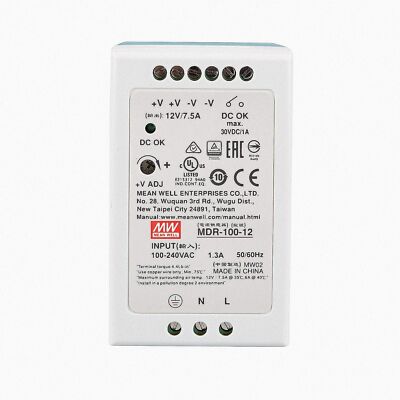 Hutschienen-Netzteil (DIN-Rail) MDR-100-12 SNT DIN-Schiene 12V/DC/0-7,5A/ 90W
