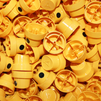Super Yellow Fat Caps Graffiti Street Art Spray Paint Caps NYC Trains