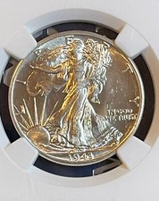MS 62 Graded 1943 Year Liberty Walking Half Dollars (1916-1947