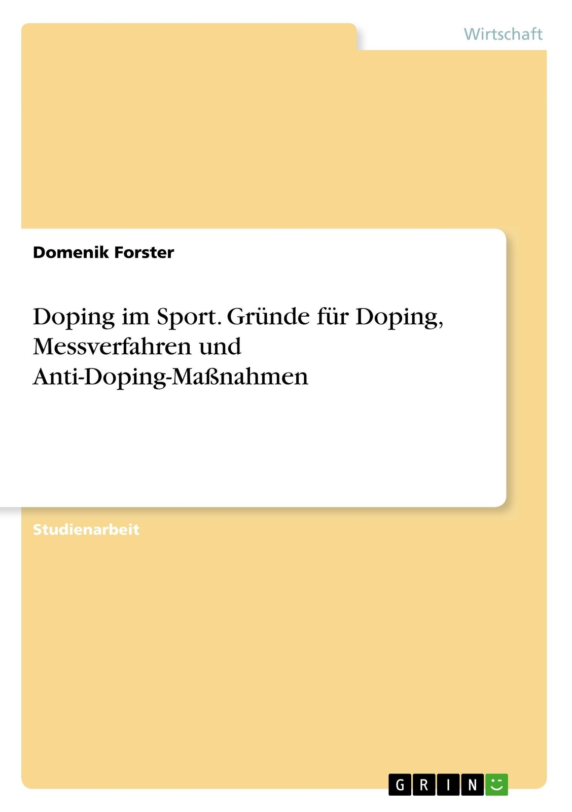 Thumbnail - Doping Sport. Gründe Für Doping, Messverfahren Und