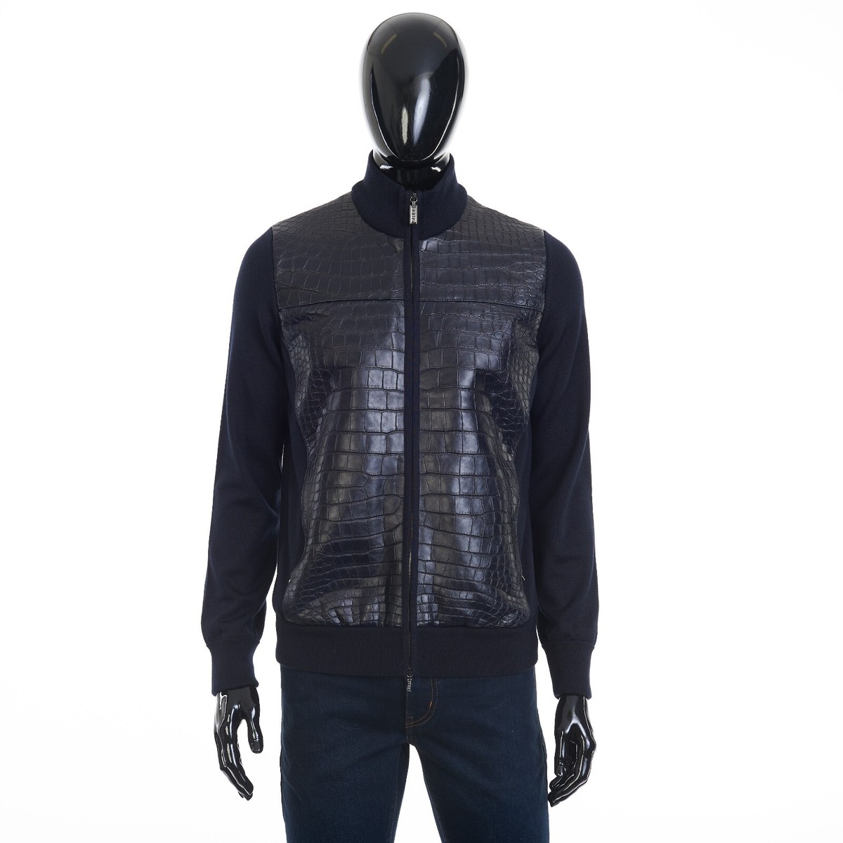 シャコガイル ZILLI 24500$ Full-Zip Sweater Cardigan - Alligator Front Panel