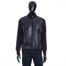 ZILLI 24500 $ Pullover-Cardigan mit durchgehendem Reißverschluss - Krokodil-V...