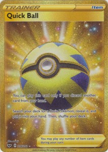 1x Quick Ball - 216/202 - Secret Rare NM-Mint Pokemon SWSH01 - Sword and Shield 