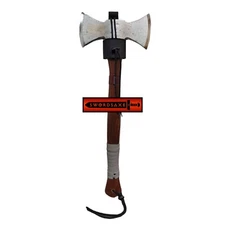 Barbarian Double Bitt Medieval Viking Axe Collectible Historical Twin Blade Axe