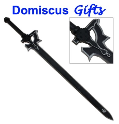 43'' NEW! Black SAO Foam KIRITO Elucidator Battle SWORD Cosplay Fantasy ANIME