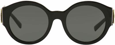 NEW VERSACE women\'s ve4380b medisa logo oval non-polarized sunglasses in black Versace VE4380B GB1/87 54mm Oval Sunglasses Black / Grey  main image 3
