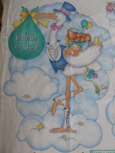 3639. Daisy Kingdom BUNDLE OF JOY Cotton FABRIC Door PANEL- approx. 33" x 55" - Picture 6 of 6
