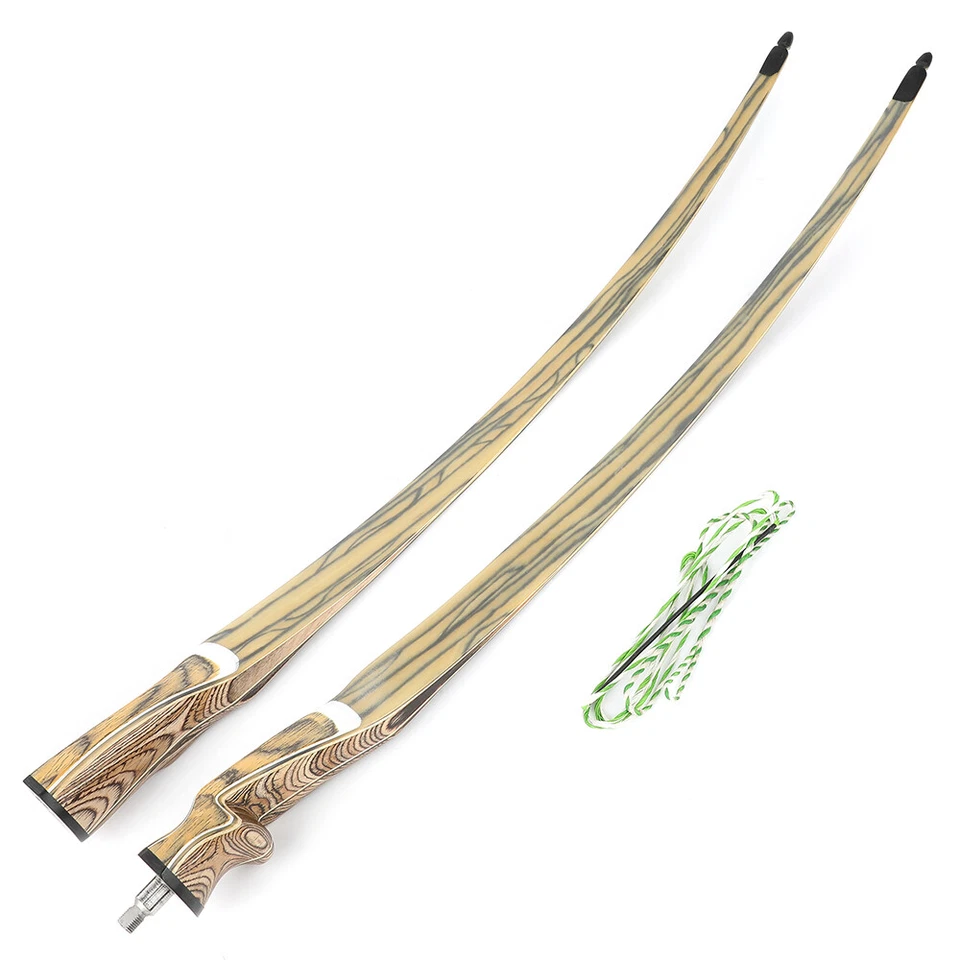 60" 62" 64" Takedown Longbow 20-50lbs Recurve Bow Traditional Archery Hunting - Image 2 of 4