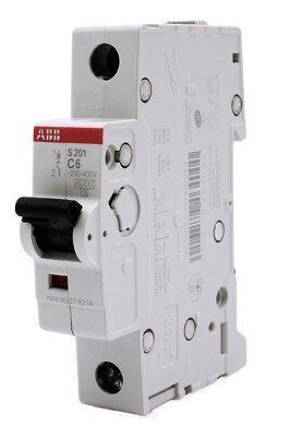 ABB S201 C6 LS Schalter C6   6kA Sicherung Automat Leitungsschutzschalter 6A
