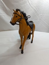 Vintage 1994 Kid Kore Brown Horse with Black Hair, Saddle, and Bridle
