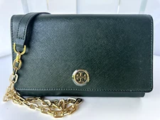 New Tory Burch Crossbody Green Bag Robinson Wallet Shoulder Handbag