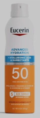 Eucerin Advanced Hydration SPF 50 Sunscreen Spray - 6 oz 