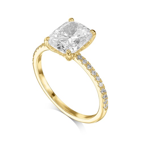 Anello di fidanzamento diamanti IGI VS1 E radiante laboratorio 3,20 carati creato miglior prezzo - Foto 4 di 7