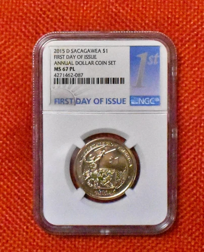 2015 D Sacagawea Annual Dollar Coin Set - NGC MS 67 PL - First Day of Issue!