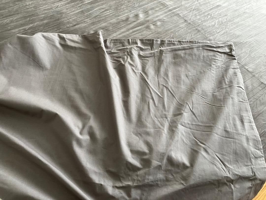 BRUSHED VELVET GRAY VELOUR BY "THE COMPANY STORE" KING DUVET W/SHAMS #170