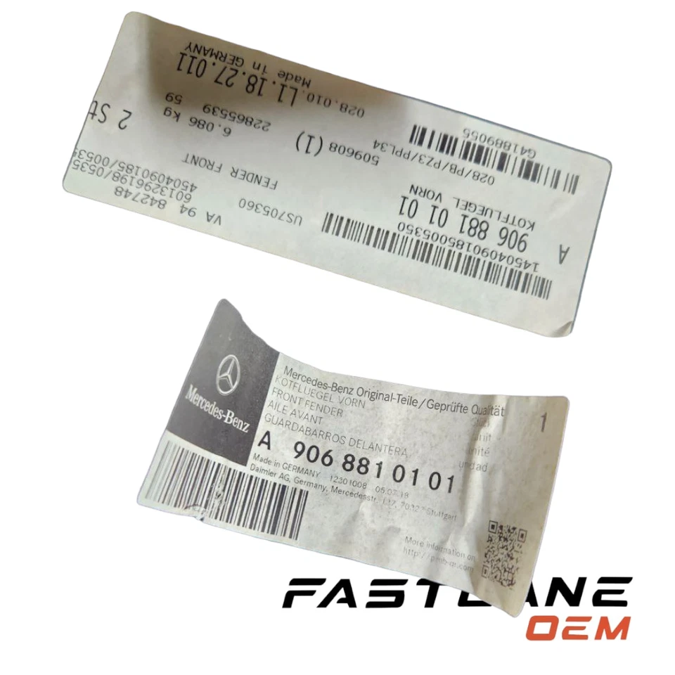 Mercedes-Benz Sprinter W906 2008-2018 guardabarros izquierdo nuevo OEM 9068810101 Foto 2 de 4