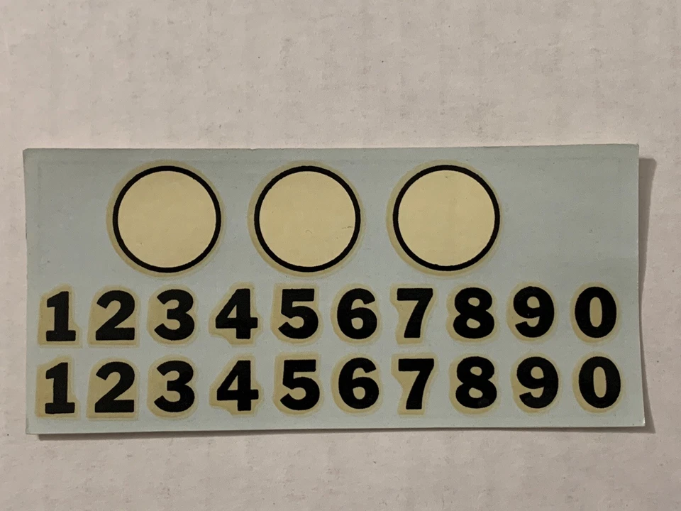 Juego de 24 calcomanías modelo serie 1-100 Hawk Slot Car Racer Shell años 50 vintage Foto 2 de 4