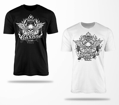 Biker T-Shirt B0292 Chopper Bobber Oldschool Motorrad T-Shirt Benzin im Blut
