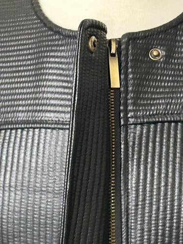 Rachel Joy Textured Black Lined Jacket Zipper Pockets Sz 6 - Picture 9 of 13