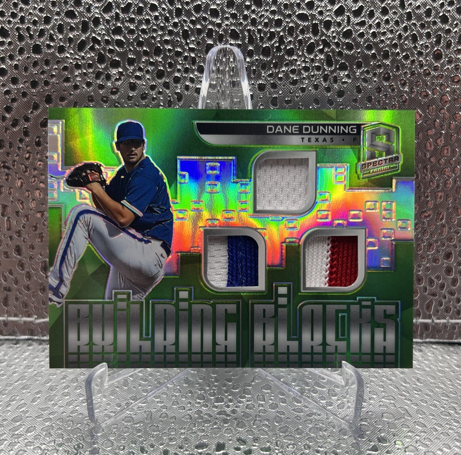 2021 Panini Spectra Building Blocks Materials Neon Green Dane Dunning 1/25 BB-DD