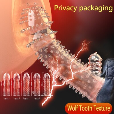 Enlargement Spike Dotted Ribbed Delay Aid Hit Spot Thickening Reusable Condoms