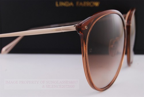 Brand New Linda Farrow Sunglasses KINGS LFLC/747S 034 Tobacco/Brown Gradient - Picture 5 of 8