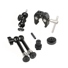 CAMVATE Super Crab Clamp+11" Magic Arm+ Mini Ball Head fr Camera Vidoe Light/Mic
