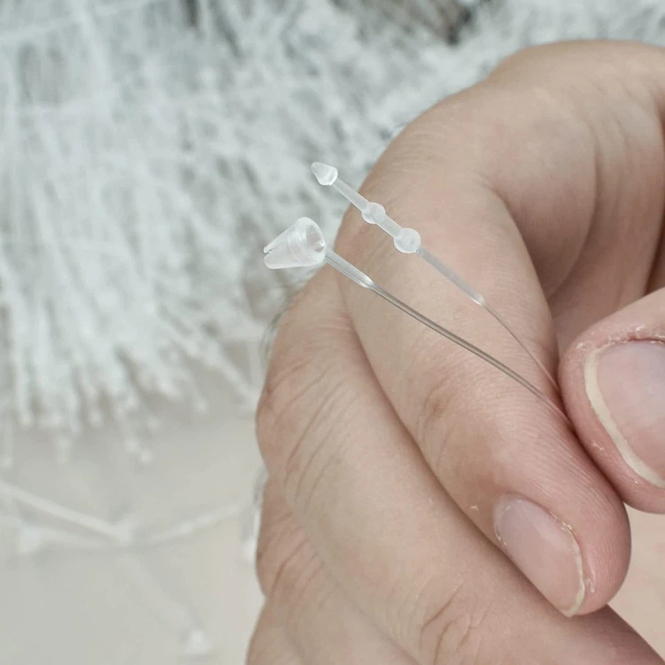 3" Plastic Fastener Clear Hang Tag Snap Lock Plastic Tag Fasteners Pin Securi... - Image 4 of 4