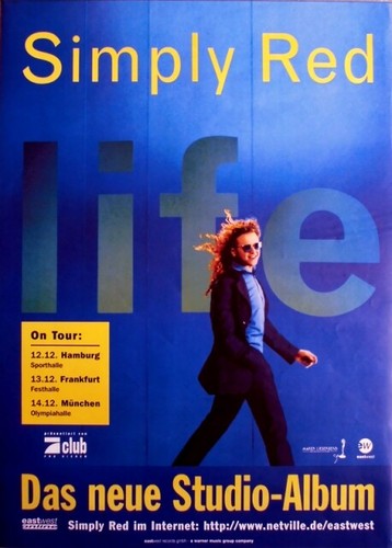 SIMPLY RED - 1996 - Plakat - In Concert - Life Tour - Poster - 第 1/1 張圖片