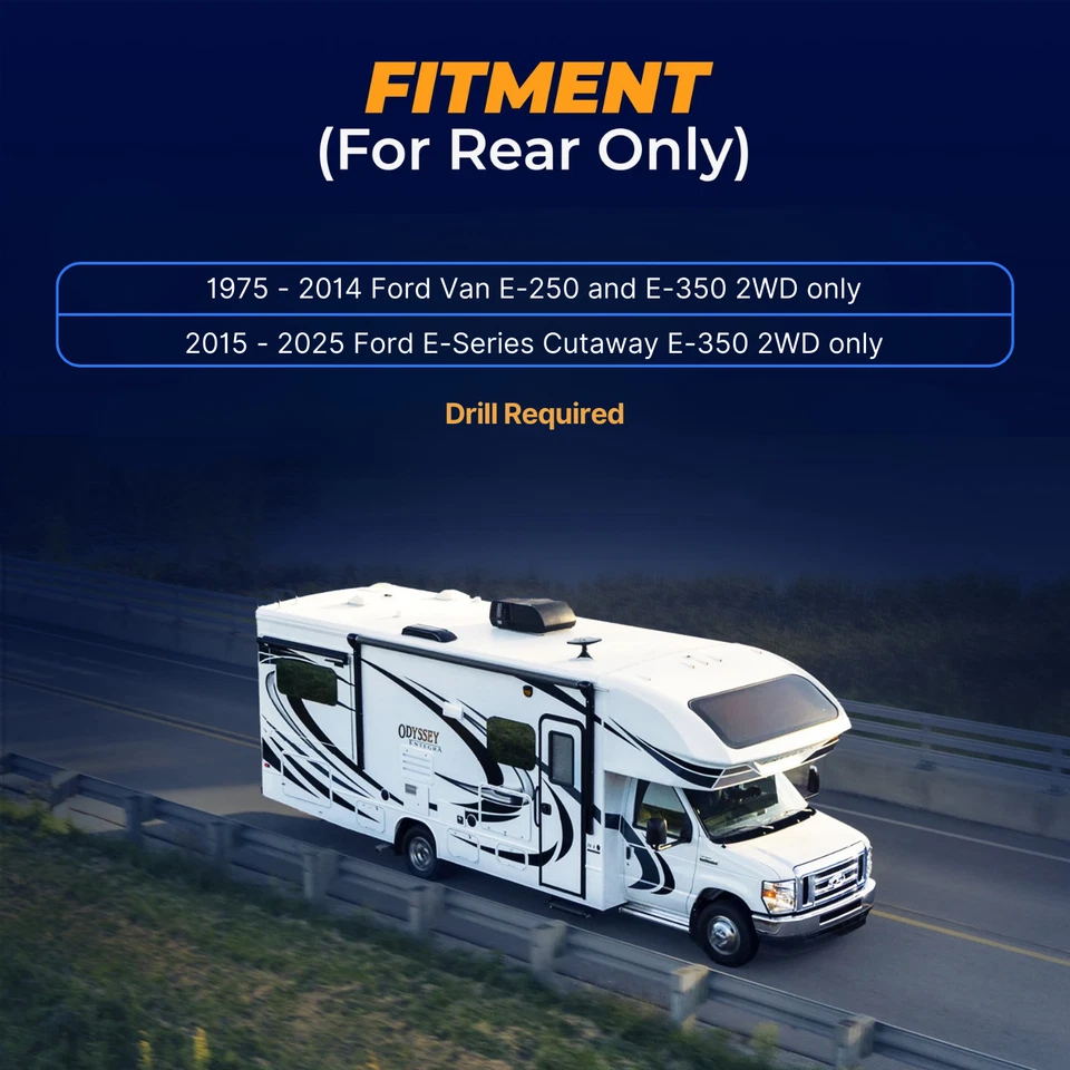 Air Bag Suspension Kit for 1975-2015 Ford E250 and 1975-2024 E350 Motorhome - Image 3 of 4