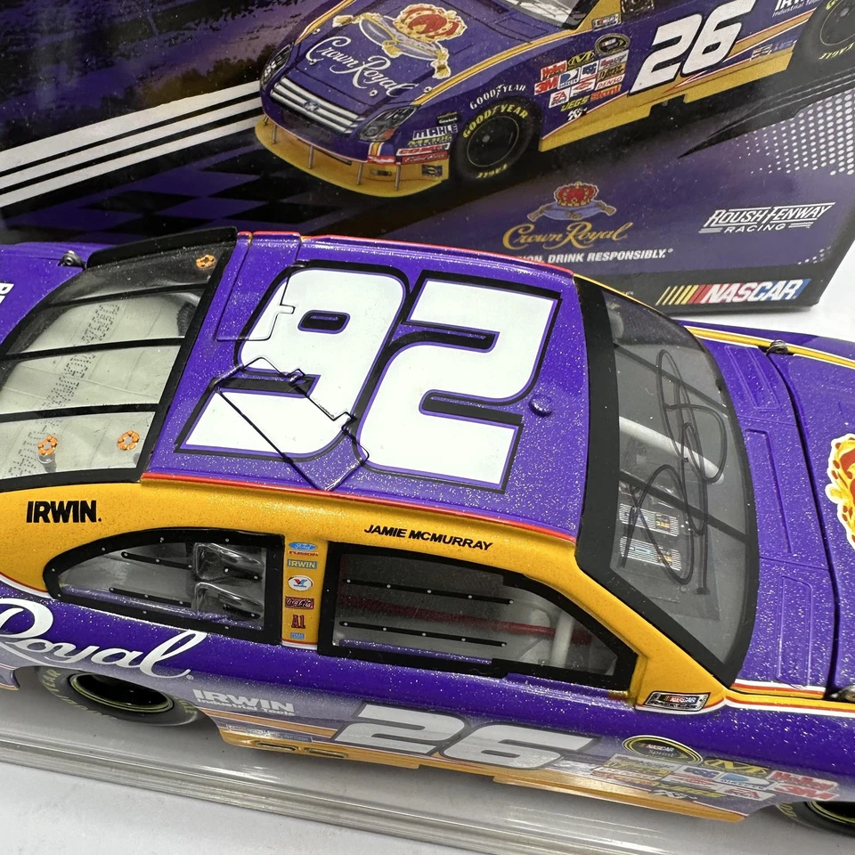 Jamie McMurray #26 Crown Royal 2009 Ford Fusion 1:24 Diecast ARC Action NASCAR - Image 4 of 4