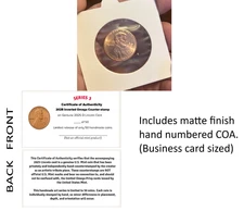 2025 D Lincoln Cent Hand-Stamped Large Inverted Omega Counterstamp Ser 3 COA#/50