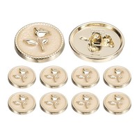 10 StüCk MetallknöPfe, 20Mm Tulpenform FüR NäHprojekte In Gold