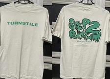 2 Sides Turnstile Step 2 Rhythm Reaper Records short sleeve White Shirt MI501