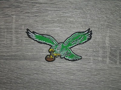 Philadelphia Eagles Flying Eagle Kelly Green Embroidered Iron On Patch 4'' x 2''