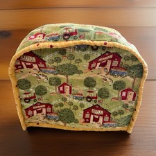 Vtg Kitchen Debbie Mumm Apple Festival Fabric Toaster Appliance Cover 11x6.5