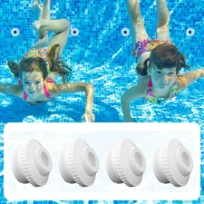 4Pcs Pool Jet Nozzles, 3/4" Pool & Spa Replacement Parts with Adjustable 1/2"...