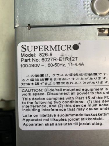 SUPERMICRO CSE-826 / 6027R-E1R12T SERVER 16GB RAM & (2x) XEON E5-2609 @ 2.50GHZ - Picture 7 of 10