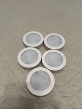 GE Wireless LED Puck Lights Battery Operated, 20 Lumens, Touch Light, 5-Pack