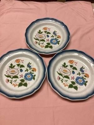 Lot Of 3 Vintage Mikasa Country Club  Primrose  CA502 8  Salad/Soup Bowls Floral