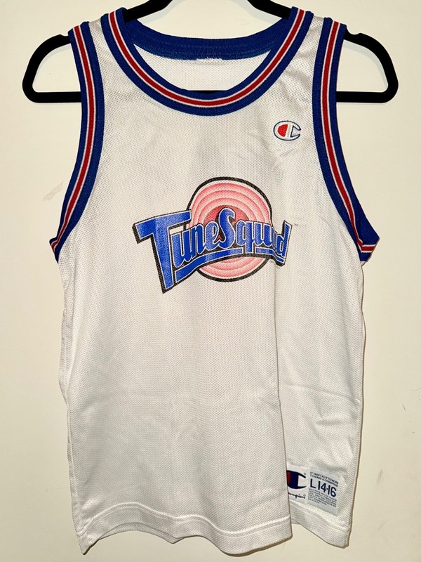 VTG Youth Large 1996 Space Jam Taz Original Champion Jersey Mesh Tank Top