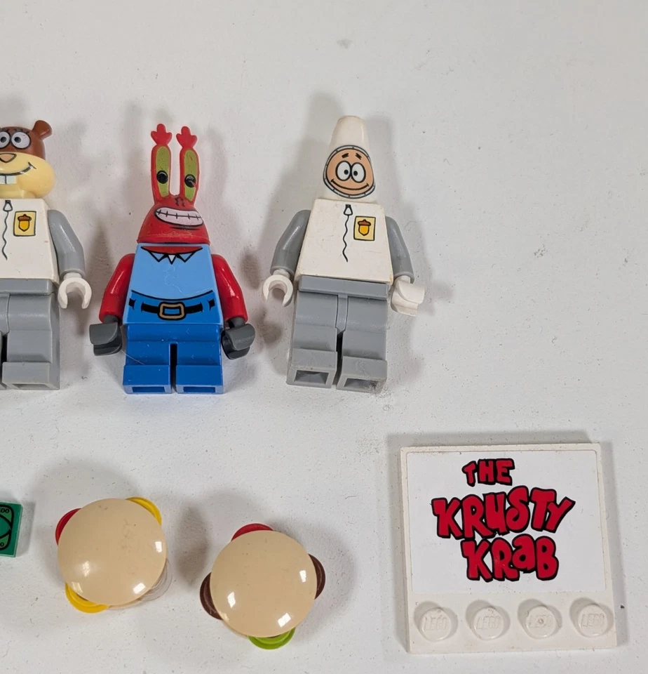 LEGO Sandy Sr. Cangrejos Patricio Bob Esponja Pantalones Cuadrados Crujiente Minifigura Lote de Piezas Foto 3 de 4